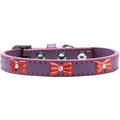 Mirage Pet Products Red Glitter Bow Widget Dog CollarLavender Size 16 631-10 LV16